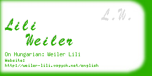 lili weiler business card